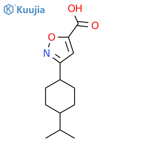 3-4-(propan-2-yl)cyclohexyl-1,2-oxazole-5-carboxylic acid structure