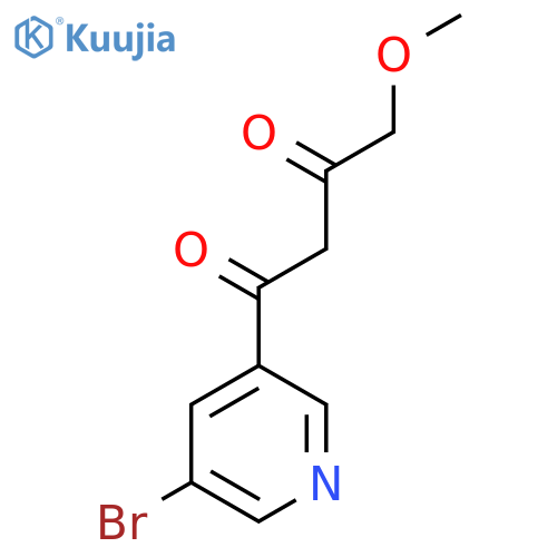 1-(5-bromopyridin-3-yl)-4-methoxybutane-1,3-dione structure
