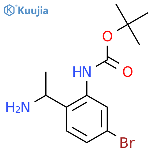 tert-butyl N-2-(1-aminoethyl)-5-bromophenylcarbamate structure