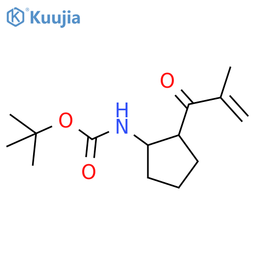 tert-butyl N-[2-(2-methylprop-2-enoyl)cyclopentyl]carbamate structure