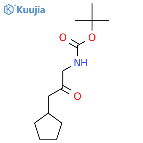 tert-butyl N-(3-cyclopentyl-2-oxopropyl)carbamate structure