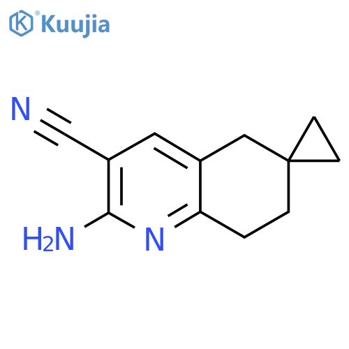 2'-amino-7',8'-dihydro-5'H-spirocyclopropane-1,6'-quinoline-3'-carbonitrile structure