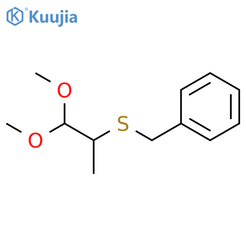 Benzene, [[(2,2-dimethoxy-1-methylethyl)thio]methyl]- structure