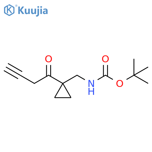 Carbamic acid, N-[[1-(1-oxo-3-butyn-1-yl)cyclopropyl]methyl]-, 1,1-dimethylethyl ester structure