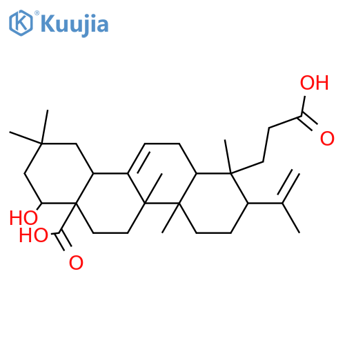 22-Hydroxy-3,4-seco-4(23),12-oleanadiene-3,28-dioic acid; 22β-form structure