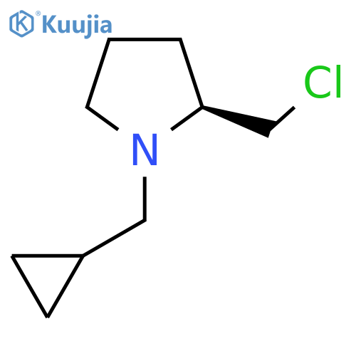 (2S)-2-(chloromethyl)-1-(cyclopropylmethyl)pyrrolidine structure