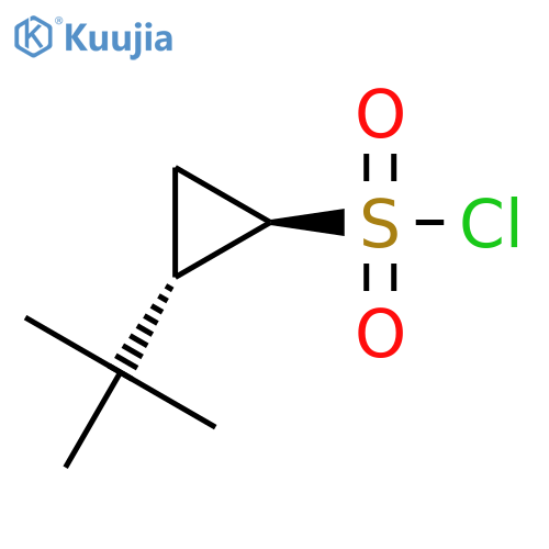 rac-(1R,2S)-2-tert-butylcyclopropane-1-sulfonyl chloride, trans structure