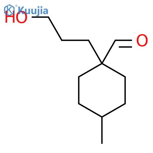 1-(3-hydroxypropyl)-4-methylcyclohexane-1-carbaldehyde structure