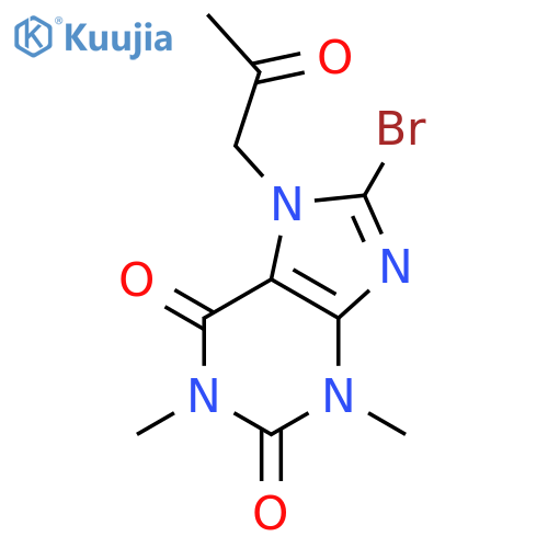 8-bromo-1,3-dimethyl-7-(2-oxopropyl)-2,3,6,7-tetrahydro-1H-purine-2,6-dione structure