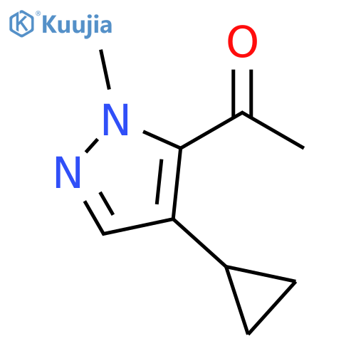 1-(4-cyclopropyl-1-methyl-1H-pyrazol-5-yl)ethan-1-one structure