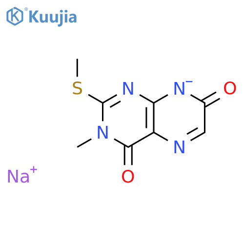 3-Methyl-2-methylthio-4,7(3H,8H)-pteridinedione, Sodium Salt structure