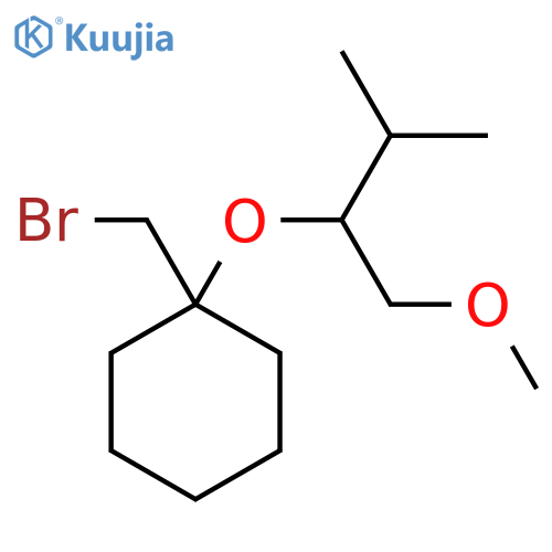 1-(bromomethyl)-1-(1-methoxy-3-methylbutan-2-yl)oxycyclohexane structure
