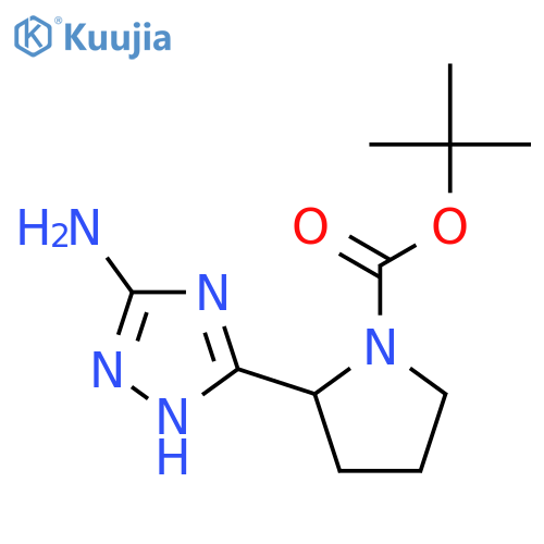 tert-butyl 2-(3-amino-1H-1,2,4-triazol-5-yl)pyrrolidine-1-carboxylate structure