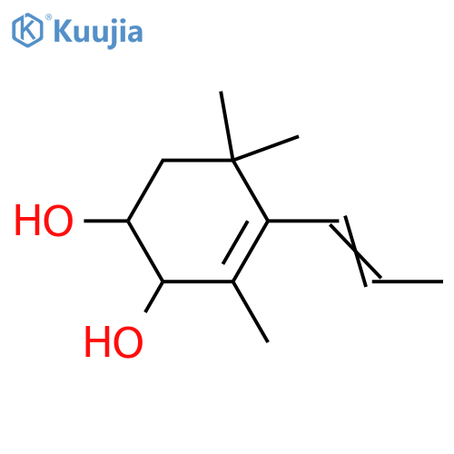 10-Nor-5,7-megastigmadiene-3,4-diol; (3S,4R,7E)-form structure