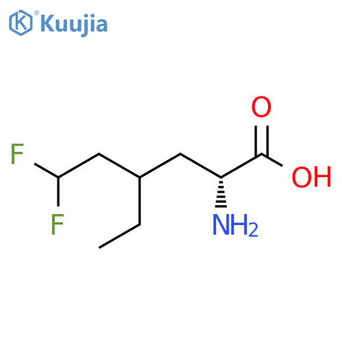 (2R)-2-amino-4-ethyl-6,6-difluorohexanoic acid structure