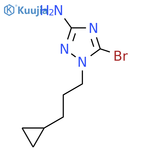 5-bromo-1-(3-cyclopropylpropyl)-1H-1,2,4-triazol-3-amine structure