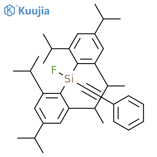 Silane, fluoro(phenylethynyl)bis[2,4,6-tris(1-methylethyl)phenyl]- structure