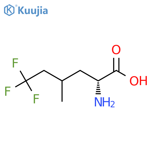 (2R)-2-amino-6,6,6-trifluoro-4-methylhexanoic acid structure