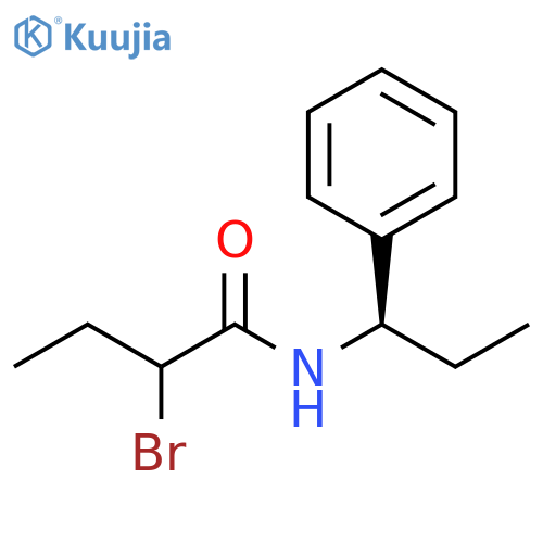 Butanamide, 2-bromo-N-[(1R)-1-phenylpropyl]- structure