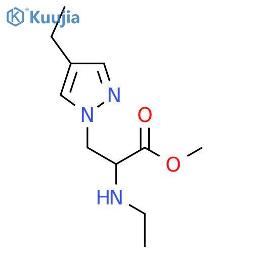 methyl 3-(4-ethyl-1H-pyrazol-1-yl)-2-(ethylamino)propanoate structure