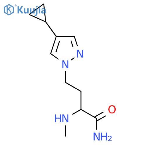 4-(4-cyclopropyl-1H-pyrazol-1-yl)-2-(methylamino)butanamide structure