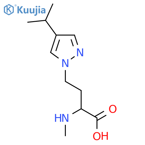 2-(methylamino)-4-4-(propan-2-yl)-1H-pyrazol-1-ylbutanoic acid structure
