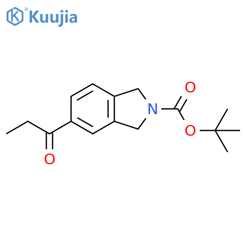 tert-butyl 5-propanoyl-2,3-dihydro-1H-isoindole-2-carboxylate structure