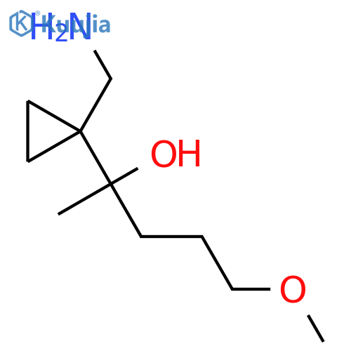 2-[1-(Aminomethyl)cyclopropyl]-5-methoxypentan-2-ol structure