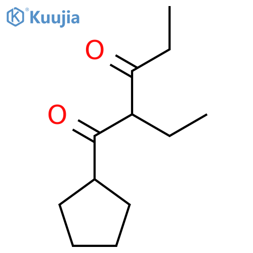 1-cyclopentyl-2-ethylpentane-1,3-dione structure