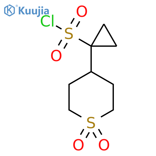 1-(1,1-dioxo-1lambda6-thian-4-yl)cyclopropane-1-sulfonyl chloride structure