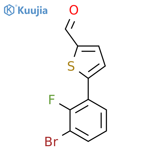 5-(3-bromo-2-fluorophenyl)thiophene-2-carbaldehyde structure