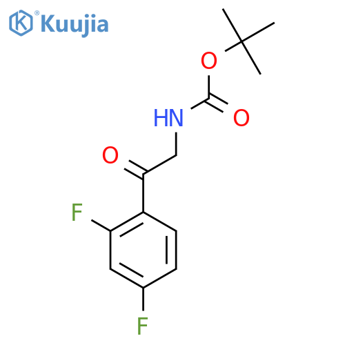 tert-butyl N-[2-(2,4-difluorophenyl)-2-oxoethyl]carbamate structure
