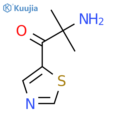 2-Amino-2-methyl-1-(1,3-thiazol-5-yl)propan-1-one structure