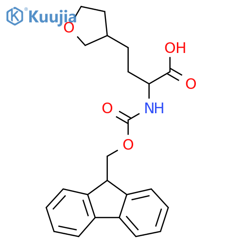 2-({(9H-fluoren-9-yl)methoxycarbonyl}amino)-4-(oxolan-3-yl)butanoic acid structure