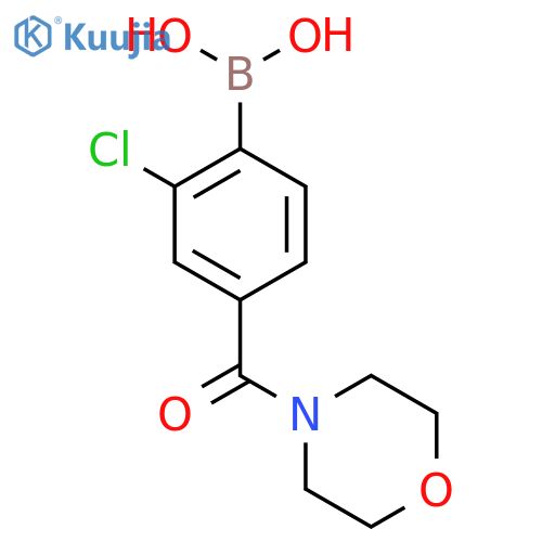 2-Chloro-4-(4-morpholinylcarbonyl)benzeneboronic acid structure