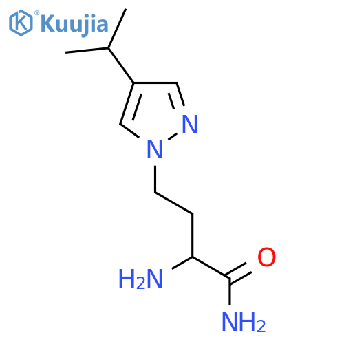 2-amino-4-4-(propan-2-yl)-1H-pyrazol-1-ylbutanamide structure