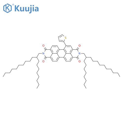 Anthra[2,1,9-def:6,5,10-d'e'f']diisoquinoline-1,3,8,10(2H,9H)-tetrone, 2,9-bis(2-octyldodecyl)-5-(2-thienyl)- structure