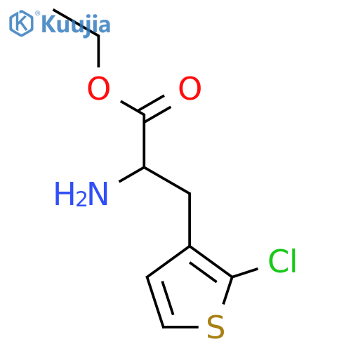 ethyl 2-amino-3-(2-chlorothiophen-3-yl)propanoate structure