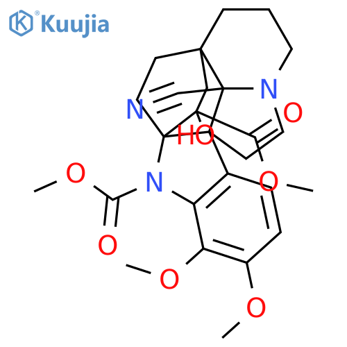 2,21-Cycloaspidospermidine-1,3-dicarboxylic acid, 19-cyano-3-hydroxy-16,17-dimethoxy-, 1,3-dimethyl ester, (3α,5α,12R,19α)- structure