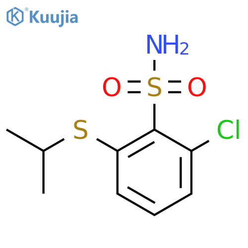 2-chloro-6-(propan-2-ylsulfanyl)benzene-1-sulfonamide structure