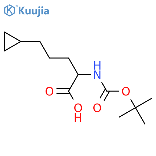 2-{(tert-butoxy)carbonylamino}-5-cyclopropylpentanoic acid structure