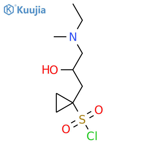 1-{3-ethyl(methyl)amino-2-hydroxypropyl}cyclopropane-1-sulfonyl chloride structure