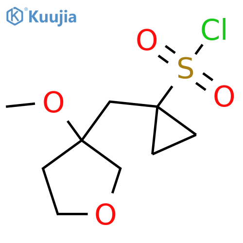 1-(3-methoxyoxolan-3-yl)methylcyclopropane-1-sulfonyl chloride structure