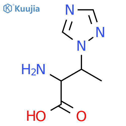 2-amino-3-(1H-1,2,4-triazol-1-yl)butanoic acid structure