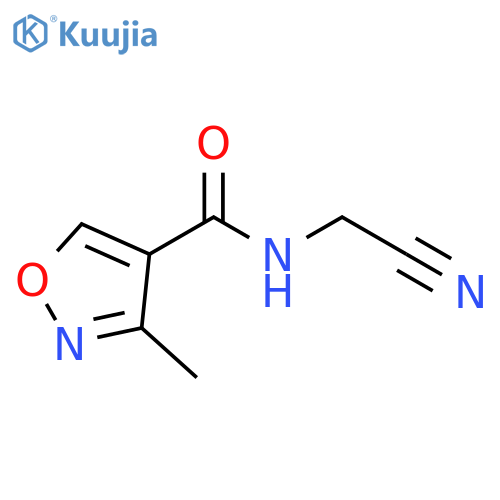 N-(cyanomethyl)-3-methyl-1,2-oxazole-4-carboxamide structure