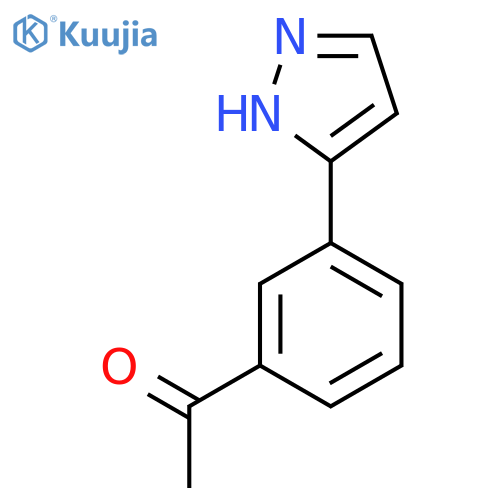 1-3-(1H-pyrazol-3-yl)phenylethan-1-one structure