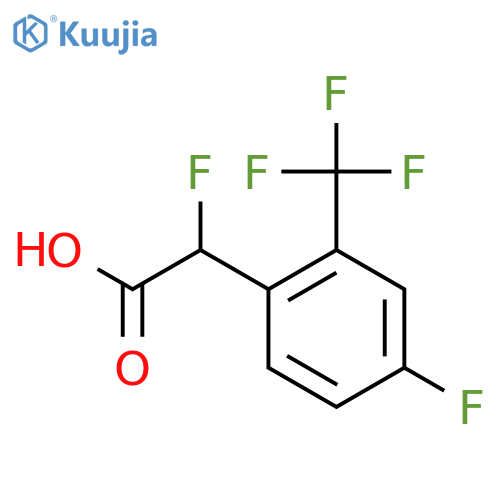 2-fluoro-2-4-fluoro-2-(trifluoromethyl)phenylacetic acid structure
