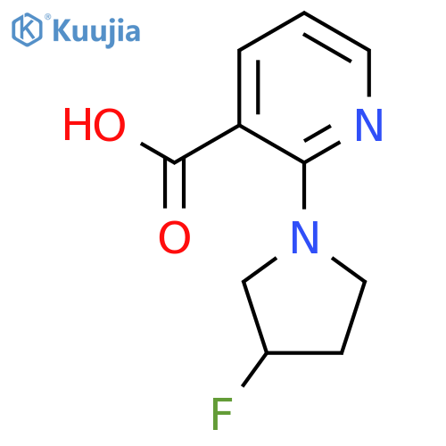 2-(3-Fluoropyrrolidin-1-yl)nicotinic acid structure