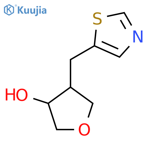 4-(1,3-thiazol-5-yl)methyloxolan-3-ol structure
