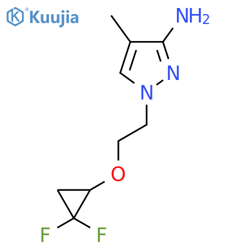 1-2-(2,2-difluorocyclopropoxy)ethyl-4-methyl-1H-pyrazol-3-amine structure